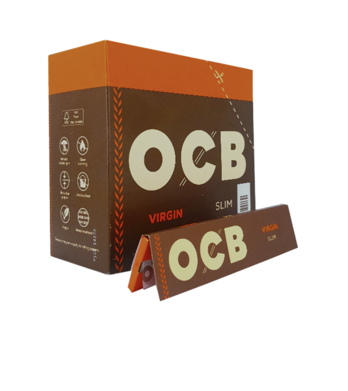 OCB Unbleached Slim King Size Paper